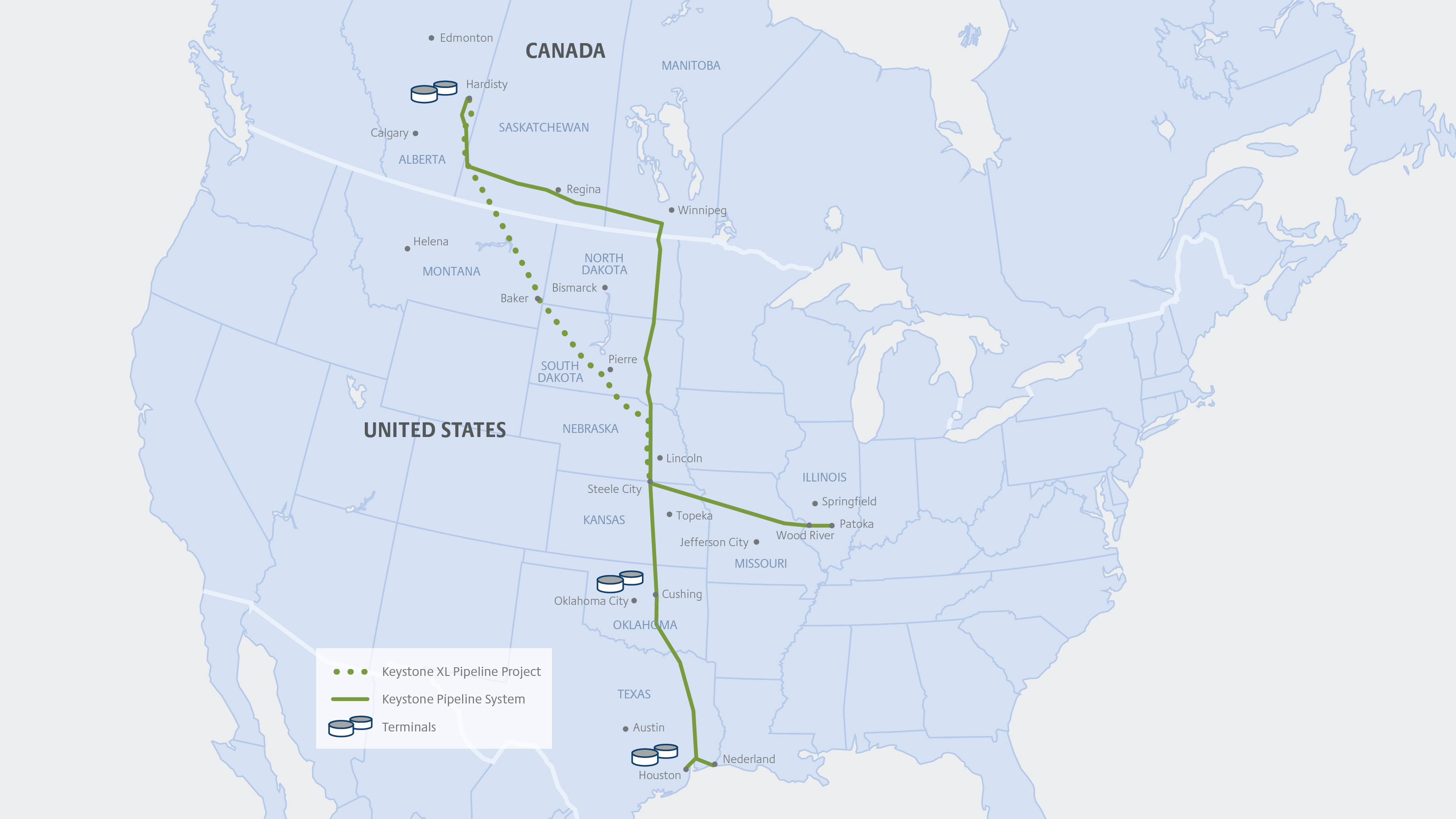 Keystone Pipeline System Map